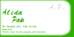 alida pap business card